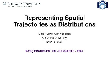 Representing Spatial Trajectories as Distributions - NeurIPS 2022