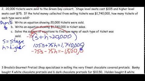 Solving systems of Equations Word Problems