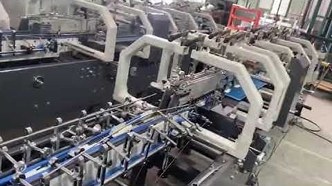 small lock bottom folder gluer machine 3 points gluing machine