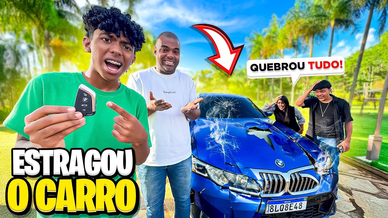 ENSINADO A DIRIGIR 😬 “ Todos ficaram muito assustados quando viram ele dirigindo “😬😅