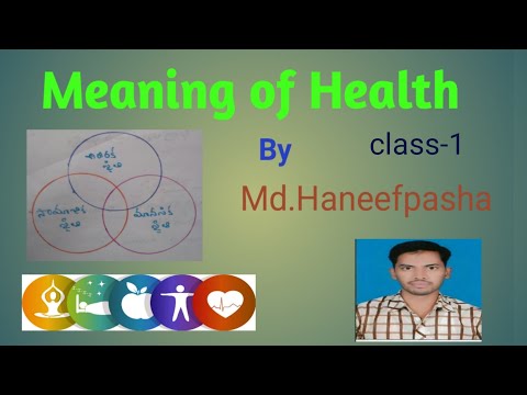 meaning of health/ఆరోగ్యం యొక్క అర్థం/b.ed health education