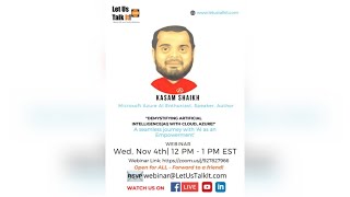 Demystifying Artificial intelligence(AI) with Cloud, Azure! - LetUsTalkIt Webinars