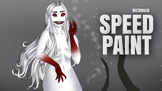 Creepy Mermaid OC Speedpaint #shorts