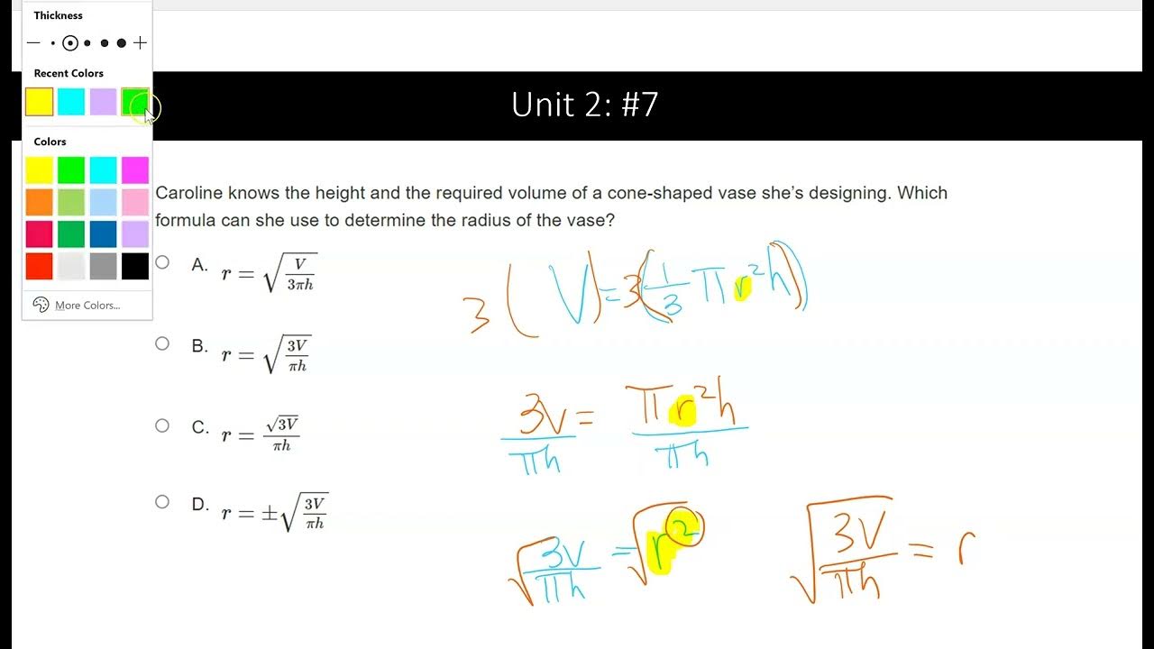Unit 2 problem 7 - YouTube