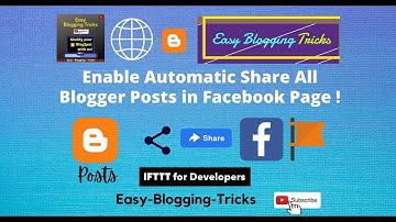 How to Make Our Blogger Post Automatically Share in Our Facebook Page? A Help Video for Bloggers.