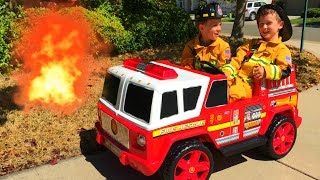 Fire Engine For Kids (Ride On) - Unboxing, Review, Pretend Rescue