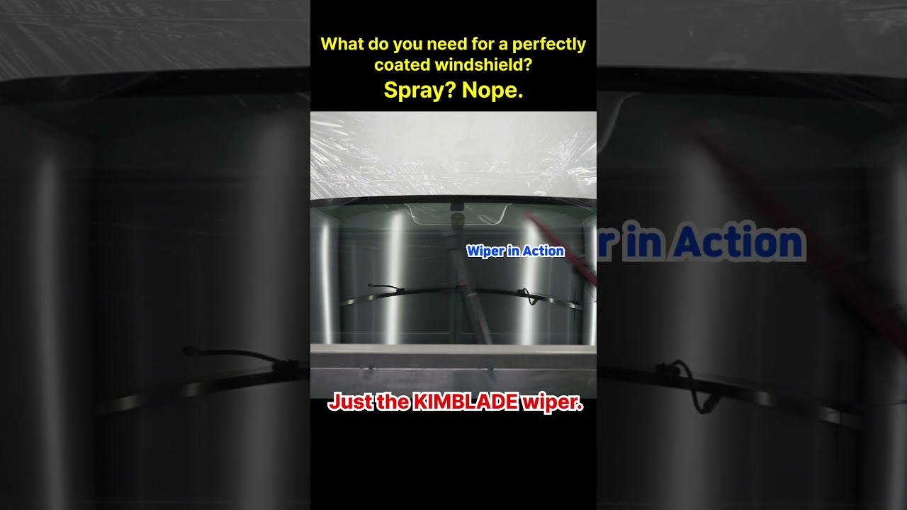 Water-repellent finish — no spray, just a KIMBLADE wiper