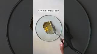 Antique Gold | Color Mixing | Paint Mixing Tutorial | QuinnsArte | #shorts #youtube #art #paint