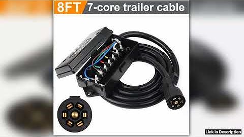 8FT 7Way Trailer Plug Inline Trailer Cord Socket Plug Connector Adaptor Waterproof Trailer Wiring