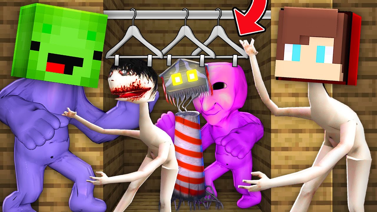 Maizen and Mikey use scary Lighthead, Horse, and Demon skins in