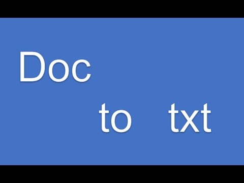 doc怎么转换成txt，doc to txt