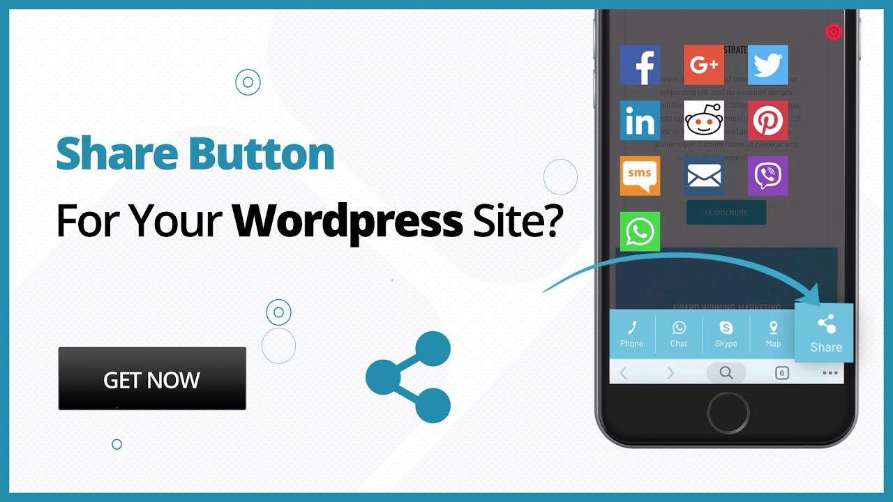 Share button for your wordpress site - YouTube