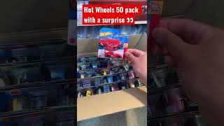Unboxing Hot Wheels 50 pack with a little surprise!👀😂 #shorts #hotwheels