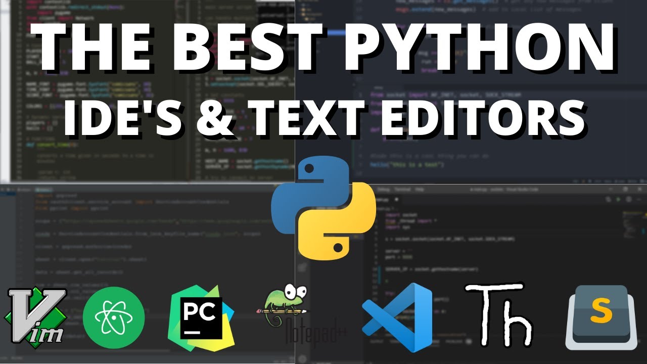 The 5 Best Python Ide S And Editors Youtube