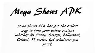 Mega Shows APK Download Mega Shows APP screenshot 2