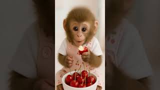 Momo Eats A Juicy Cherry For The First Time