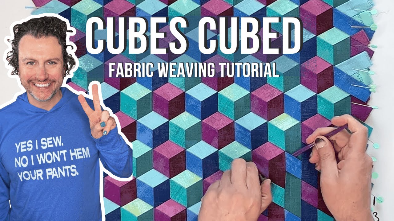 Урок по плетению кубической ткани | Трехосное плетение с 3D-иллюзией куба