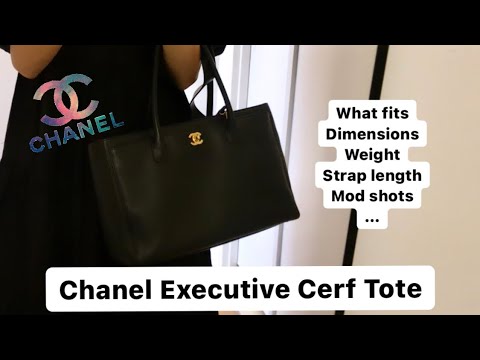 CHANEL Executive Cerf Tote Review (WIMB, Dimensions, Strap Drop, Weight, Mod Shots)