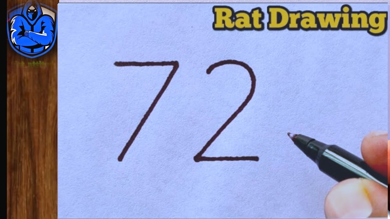 How to draw Mouse From Number 72 | चूहे का चित्र आसानी से बनाए - YouTube