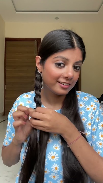  Pull through braid hairstyle.🫶 #histuti #hairstyle #shortsindia # ...
