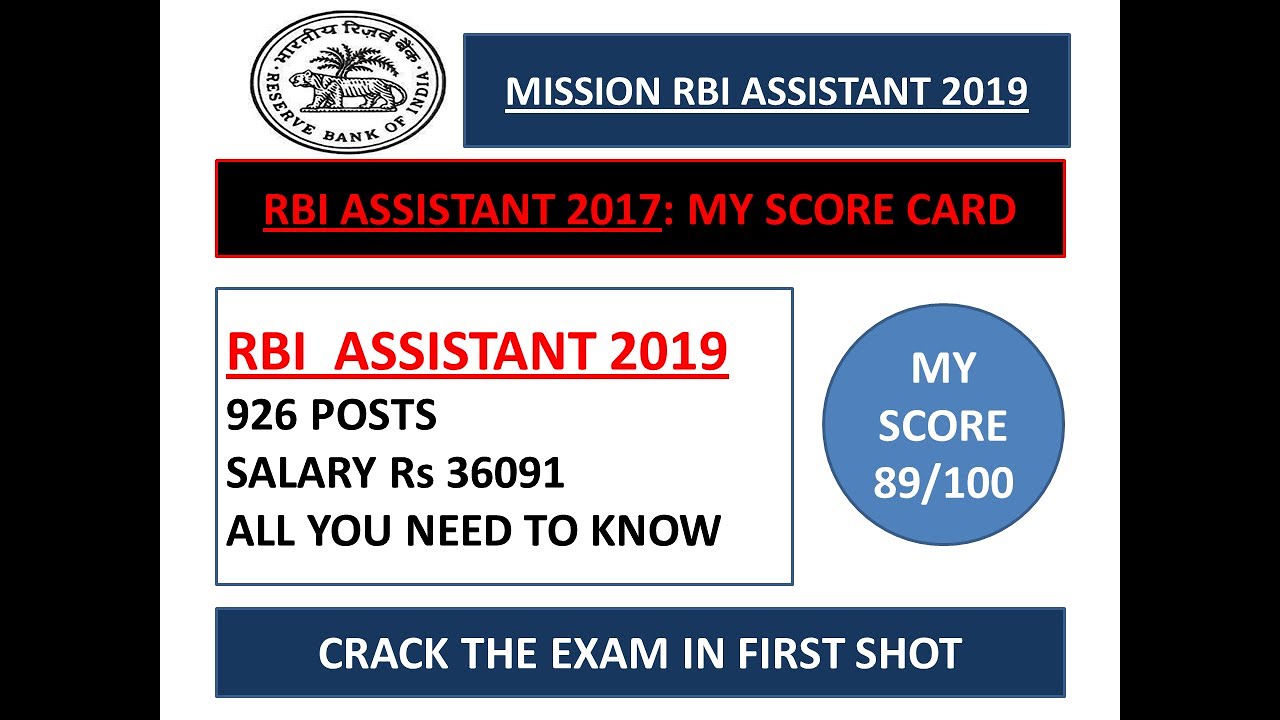 #RBIASSISTANT2019