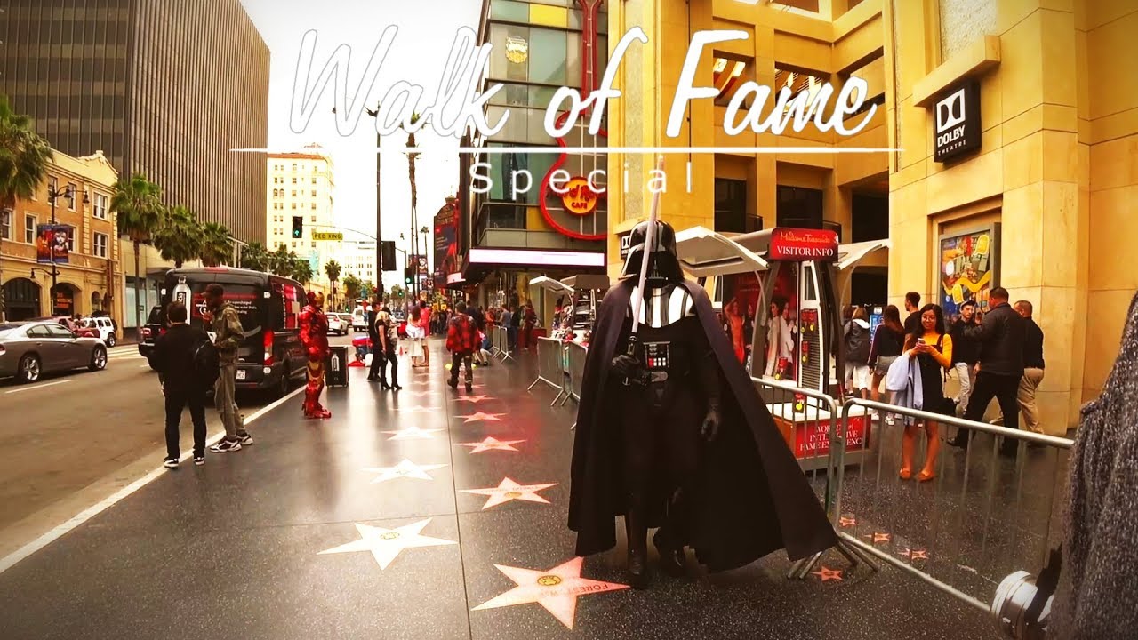 Walk of Fame on Hollywood Boulevard Los Angeles - USA Special 4k - YouTube