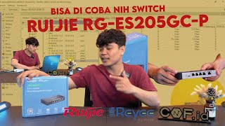 mari kita membagi jaringan, dengan switch dari : ruijie rg-es205gc-p(5 port poe)setting, test speed!