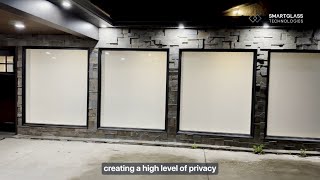 Switchable Glass Film for Instant Nighttime Privacy