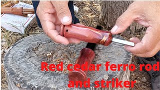 Bill Meltons turn and burn for Sparks of hope | S.D. Mountain Man | making a ferro rod handle