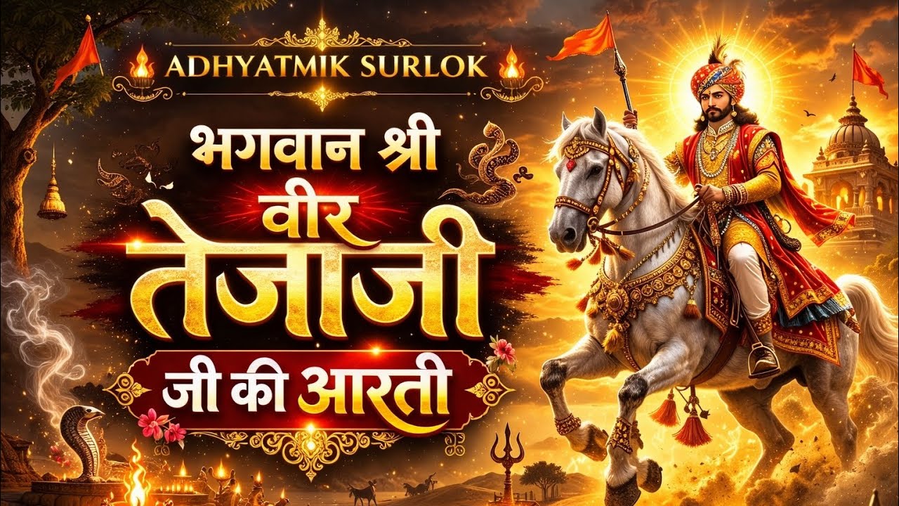 🙏🚩वीर तेजाजी महाराज आरती | जय जय तेजाजी धणी | संपूर्ण भक्ति आरती 🙏🔥🐎