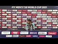 India's Jasprit Bumrah speaks to the media after New Zealand win by eight wickets #T20WorldCup