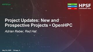 Project Updates: New and Prospective Projects - OpenHPC - Adrian Reber, Red Hat