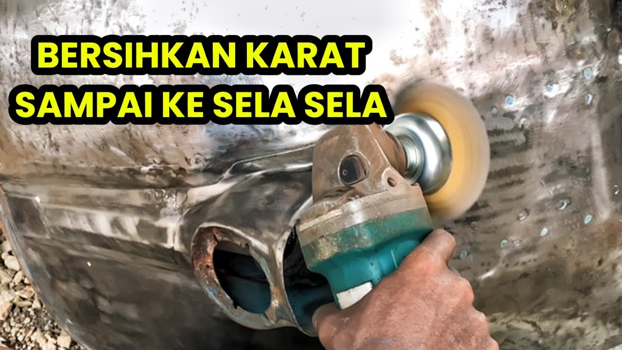 Restorasi vespa super “proses menghilangkan karat membandel”