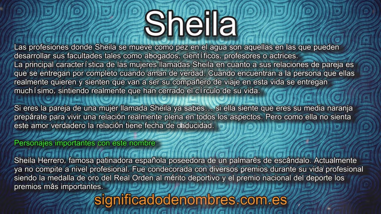 Significado Del Apellido Sheila Significados De Los Apellidos My Xxx