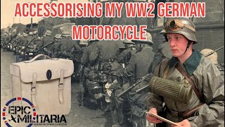 WW2 German Motorcycle Project #2~ Accessorising! #epicmilitaria #unboxing #panniers
