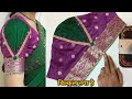 Trending puff sleeve design cutting and stitching|blouse sleeve design|बाजू डिजाइन|frill baju design