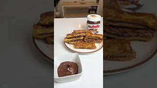 Nutella stuffed French toast sticks😍❤️ #short #shorts #gabrielazzzy