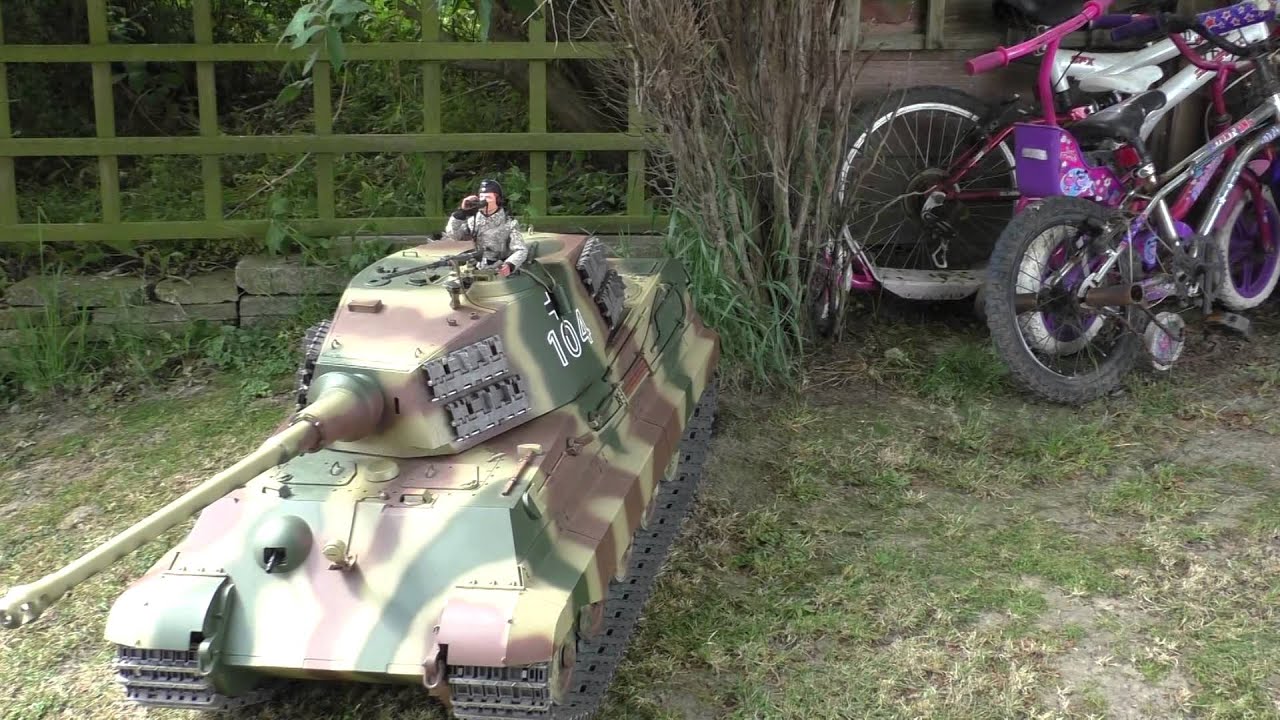 Ricks r/c 1/6 scale german King Tiger Tank in action YouTube