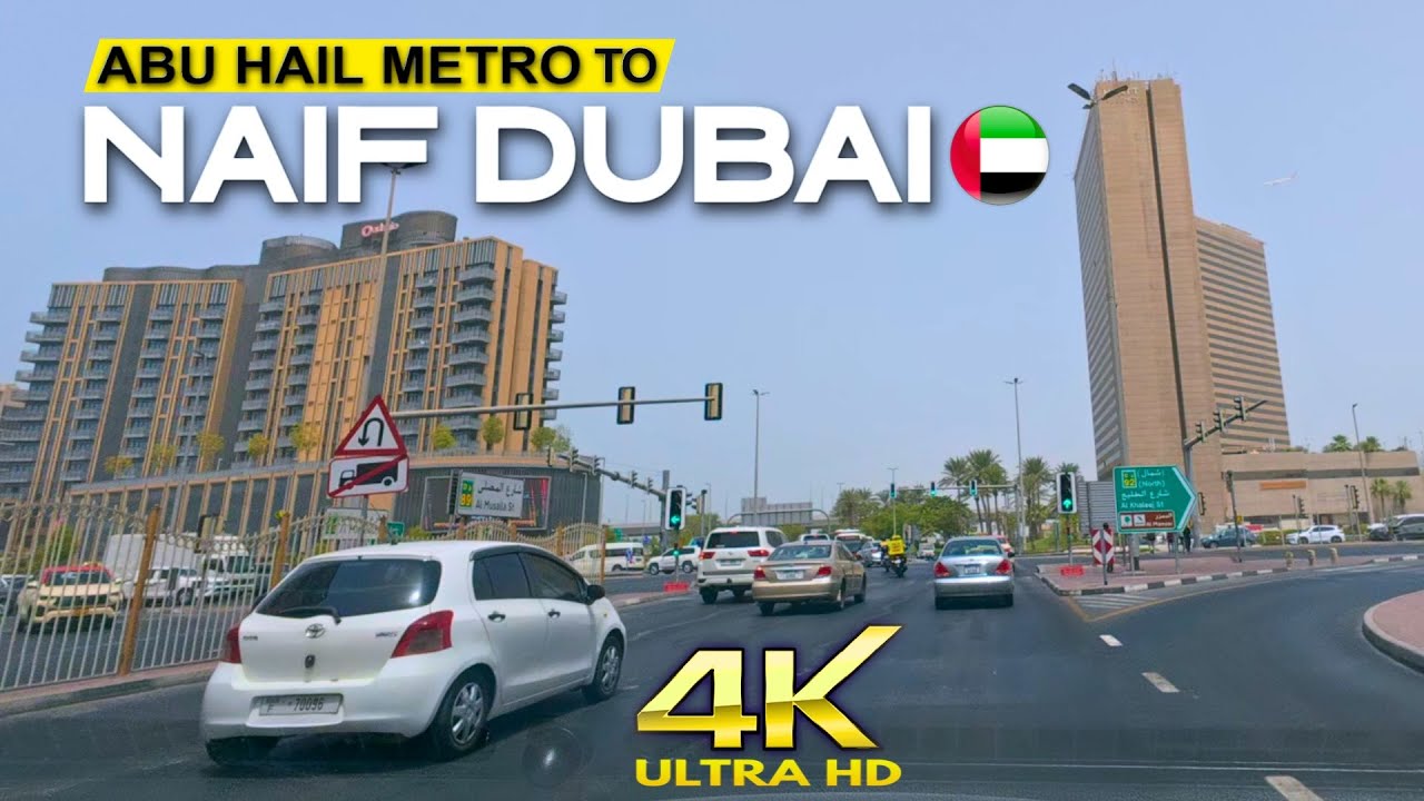 [4K] Dubai Urban Drive: Abu Hail Metro Station via Salah Al Din Street to Naif, Deira | UAE Drive