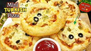 Mini Turkish Pizza Recipe | Soft &amp; Cheesy Pizza bread | by Sumaira's Healthy Bites