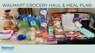 GROCERY HAUL \& MEAL PLAN | BUDGET FRIENDLY | WALMART GROCERY PICKUP | FAMILY OF TWO