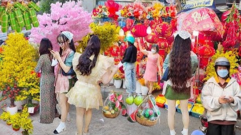 Chợ Đồ trang trí Tết" Tung giá rẻ" Náo nhiệt phố Hải Thượng Lãn Ông 2025