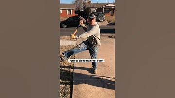 Perfect Sledgehammer Form! #sledge #hammer #sledgehammer #perfectform  #professional #concrete