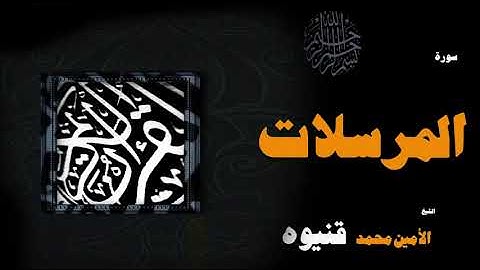 القران الكريم بصوت الشيخ الامين محمد قنيوة | سورة المرسلات