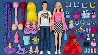 8 Minutes Satisfying With Unboxing Pink Barbie Doll Bedroom,Kitchen Collection Review Toys Asmr 2