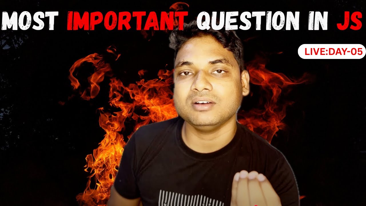 Most Important JavaScript Interview Question In 2025 || Live on youtube ...