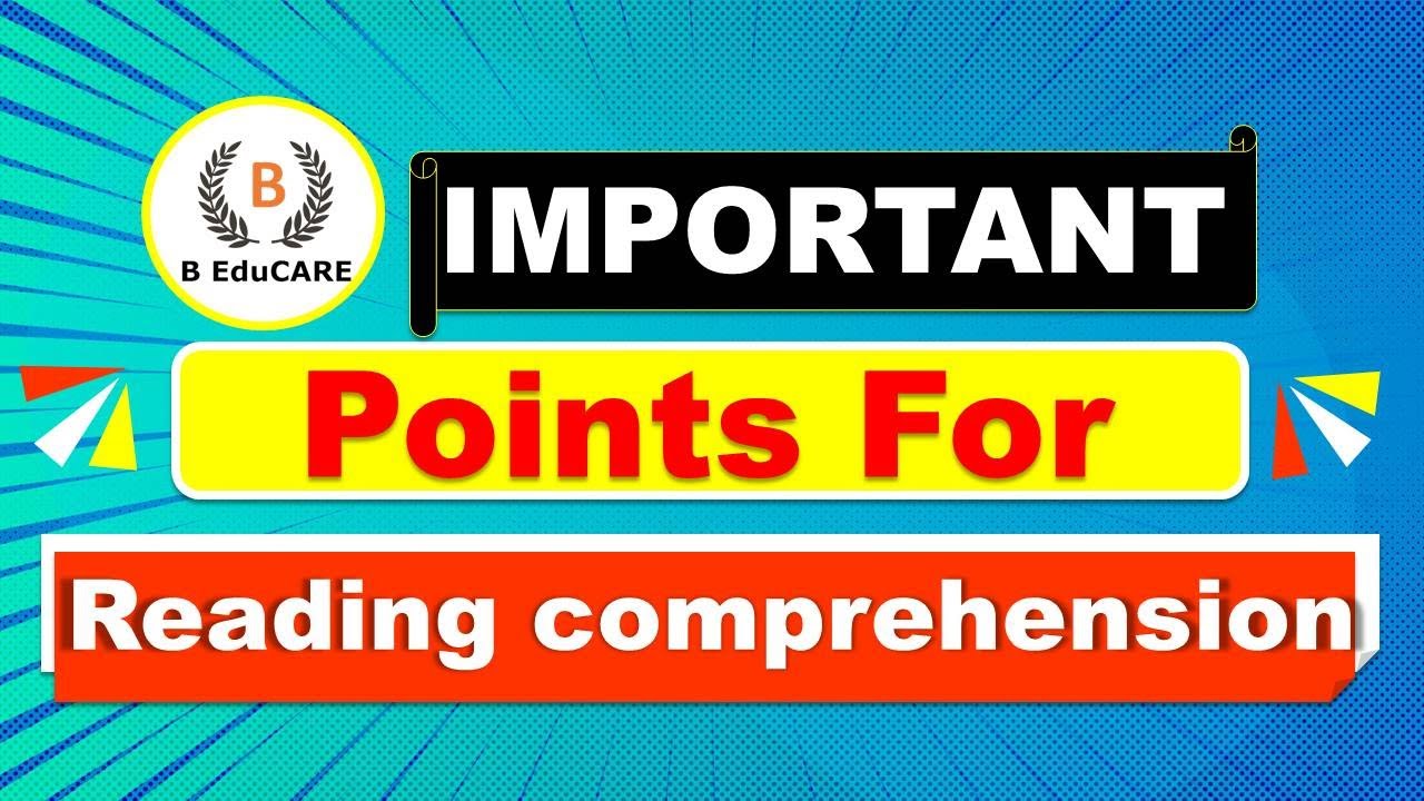 Important Points to Solve Reading Comprehension | Tips & Strategies ...
