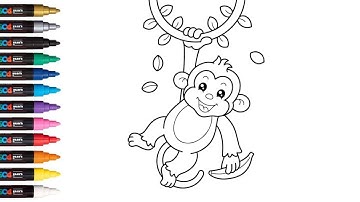 How To Draw a Monkey | Easy Monkey Drawing For kids | Monkey Drawing Step By Step
