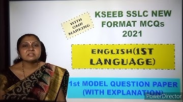 KSEEB English Model Question Paper I (OMR Based MCQ
