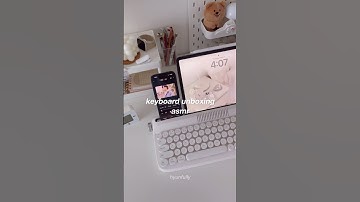 Aesthetic keyboard unboxing asmr | yunzii actto keyboard | retro white keyboard #aestheticunboxing